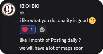Testimonial from BIO: I like what you do, quality is good. We will have a lot of maps coming soon.